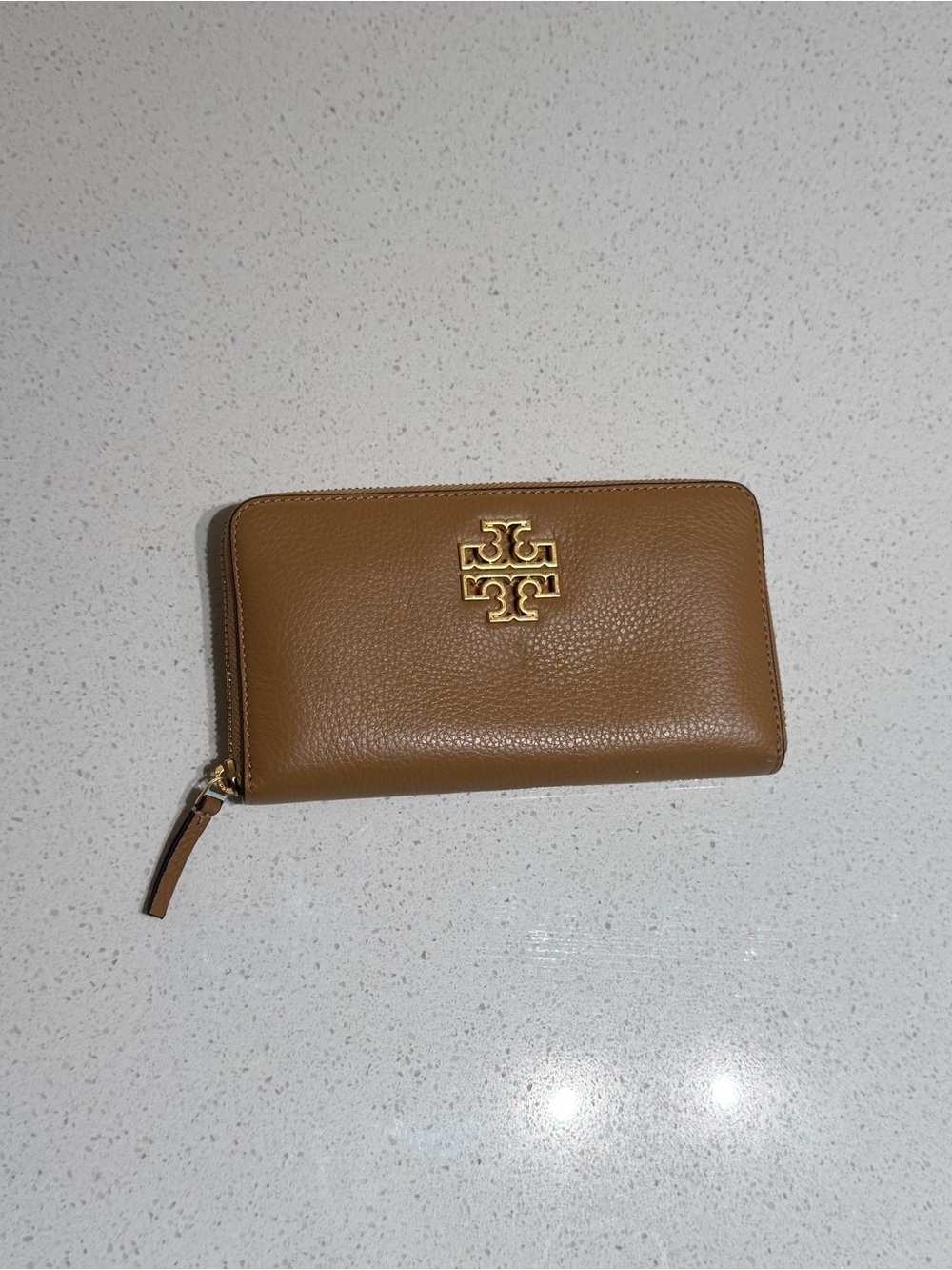 Tory Burch Britten Tan Continental Wallet